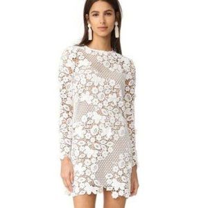 SELF-PORTRAIT White 3D Floral Guipure Lace Mini